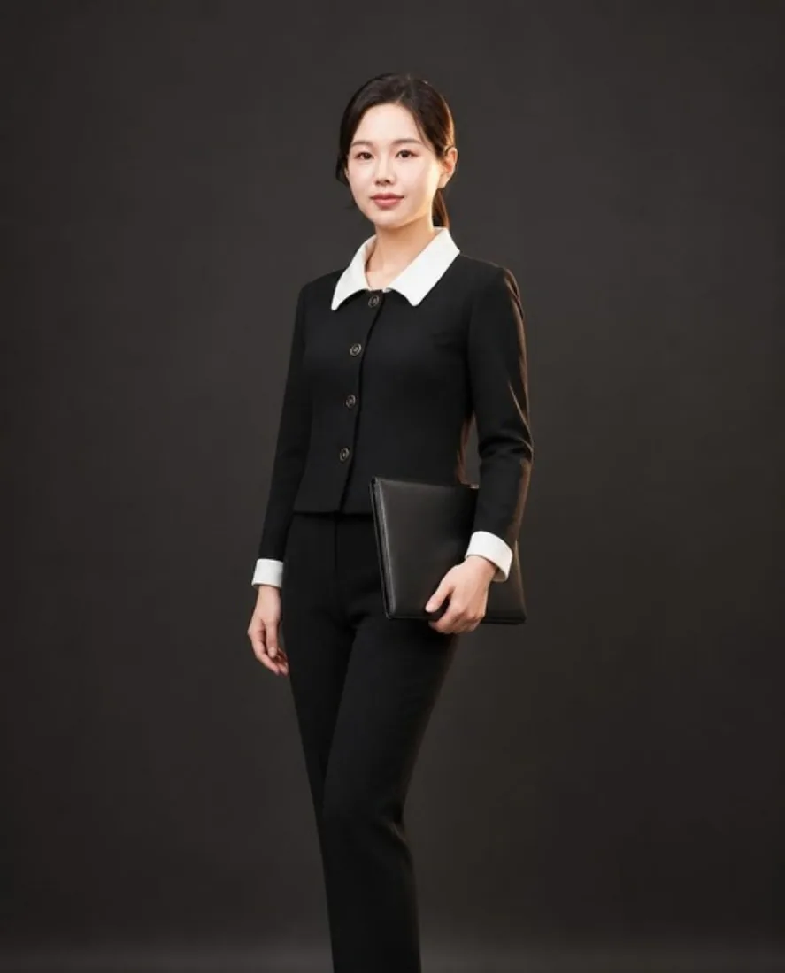 서류철을 든 민혜영 대표 세무사 연출 사진